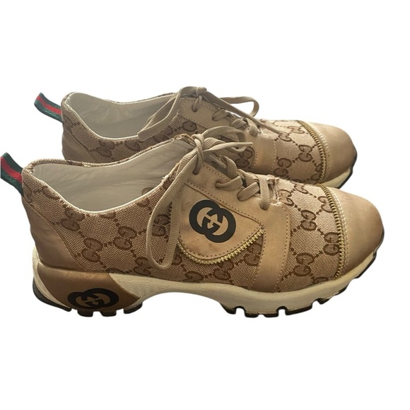 Women's Tan Sneakers - Picture 2 of 9